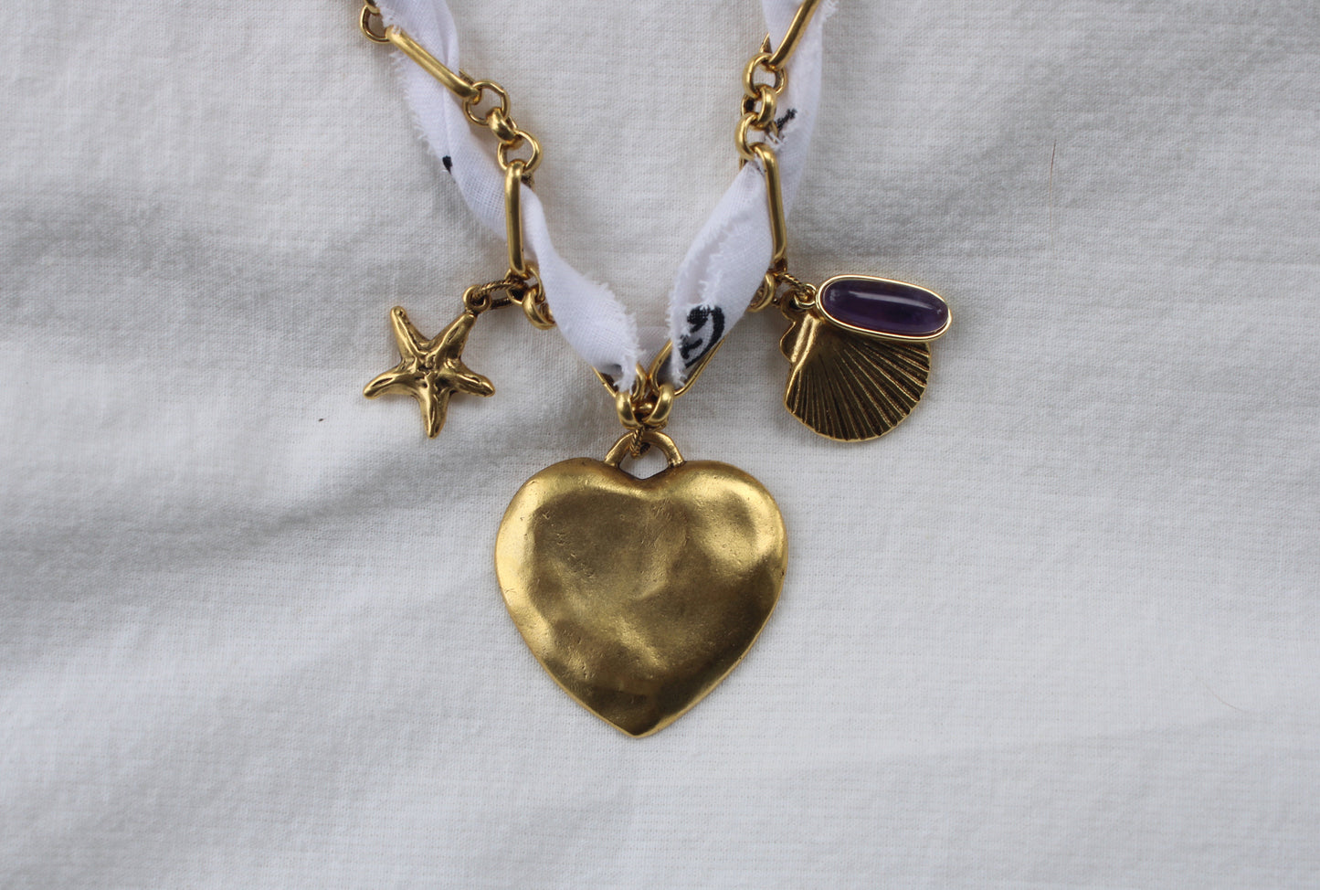 Vintage Sea Fairy Chain & Bandana Necklace