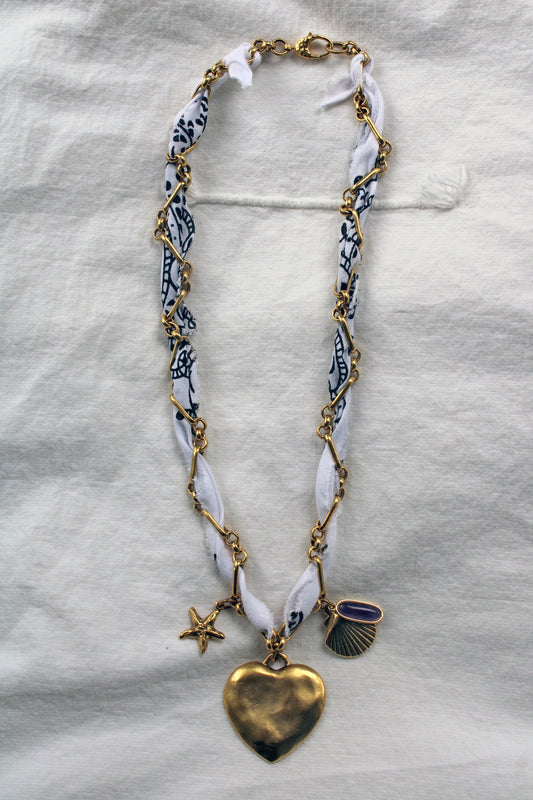 Vintage Sea Fairy Chain & Bandana Necklace